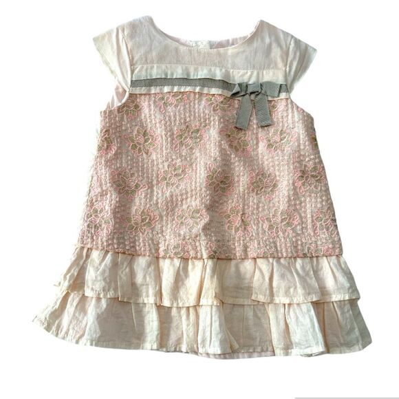 Catherine Malandrino | Baby Girls Peach Orange Formal Sleeveless Dress 2T - Picture 1 of 9